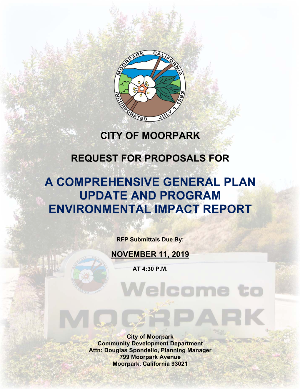 A Comprehensive General Plan Update and Program Environmental Impact Report