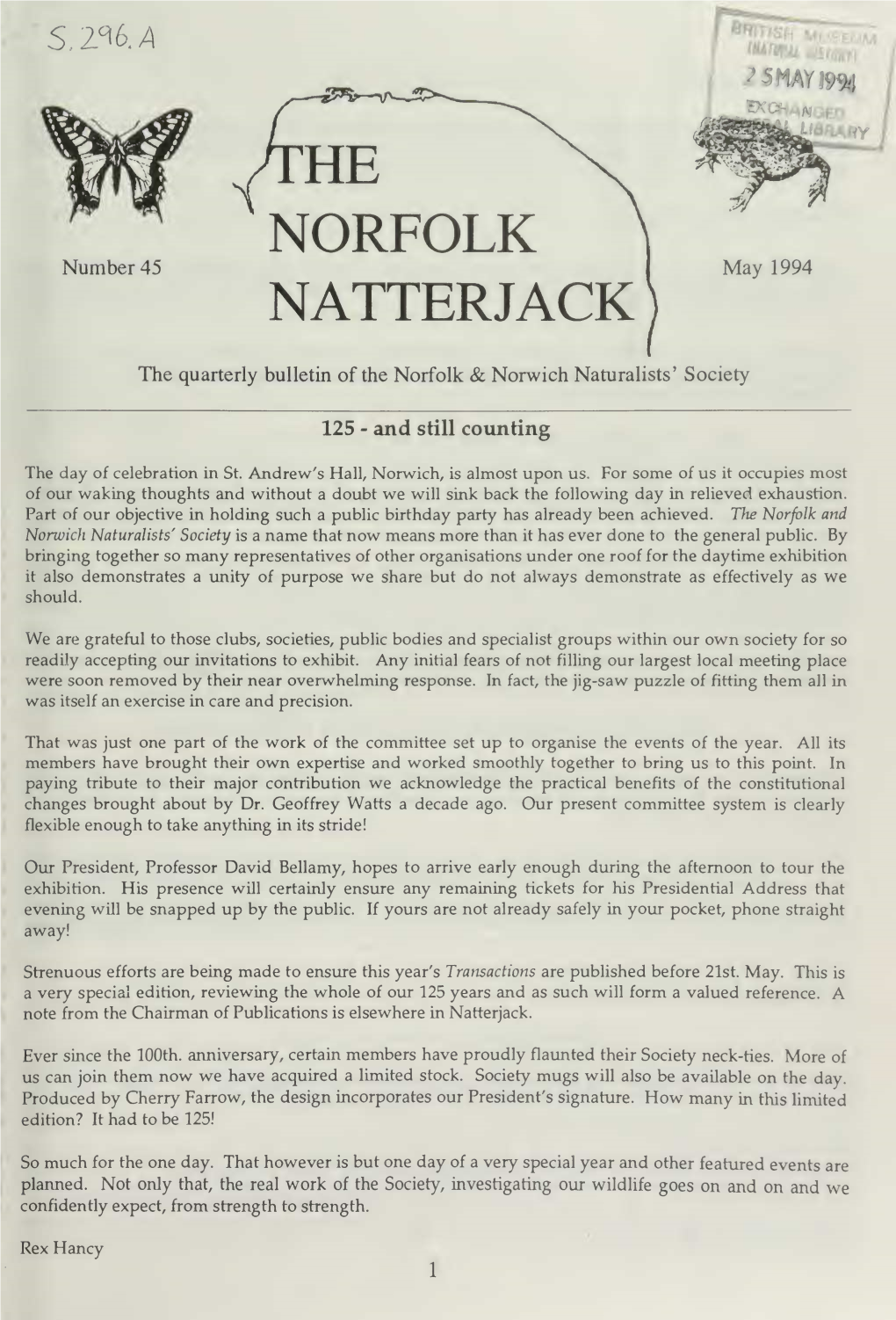 The Norfolk Natterjack of the NNNS
