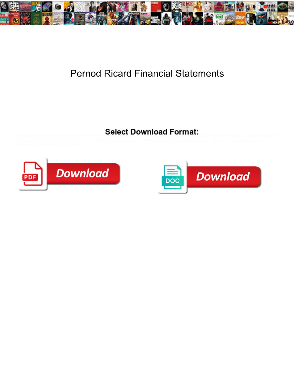 Pernod Ricard Financial Statements