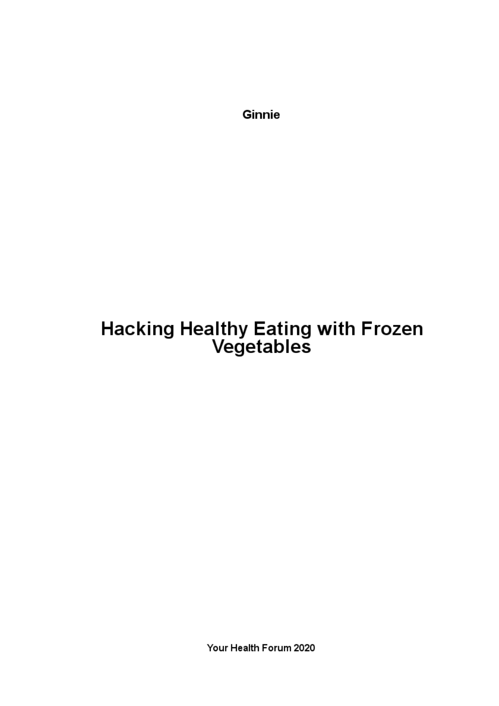 Hacking Healthy Eating with Frozen Vegetables
