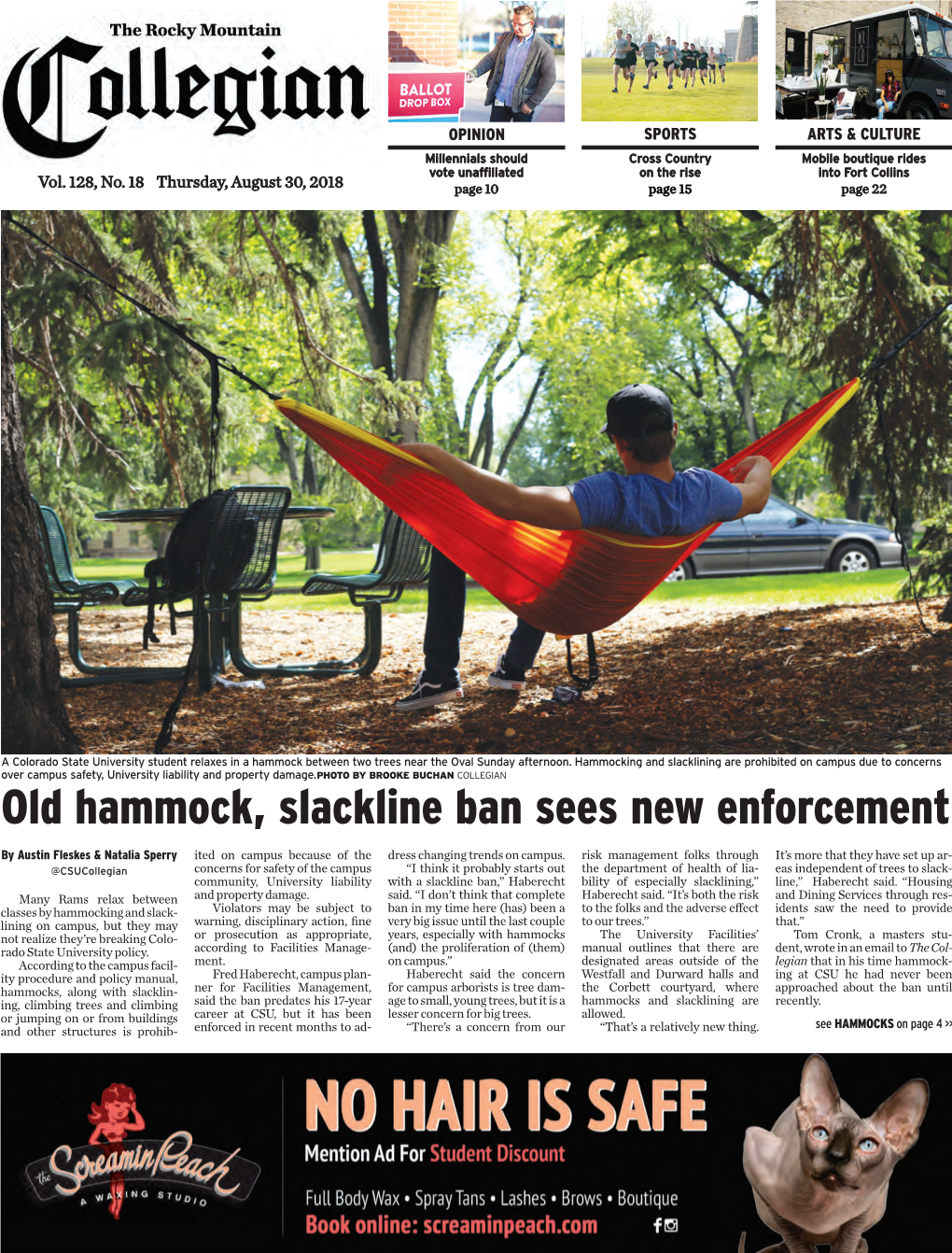 Old Hammock, Slackline Ban Sees New Enforcement