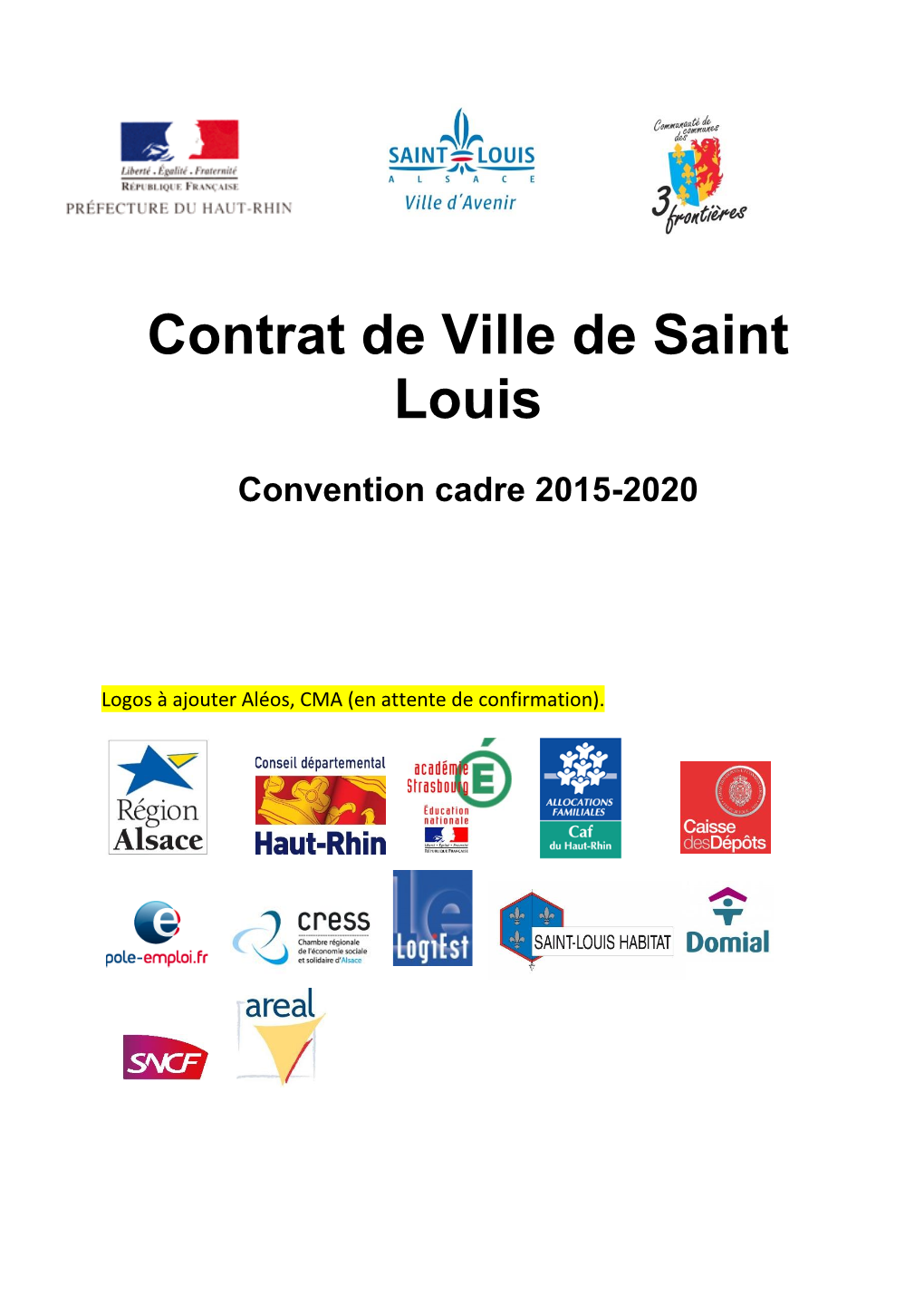 Contrat De Ville De Saint Louis