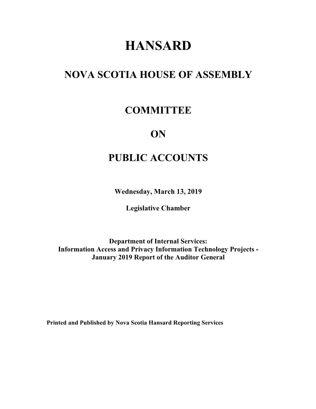 Committee on Public Accounts