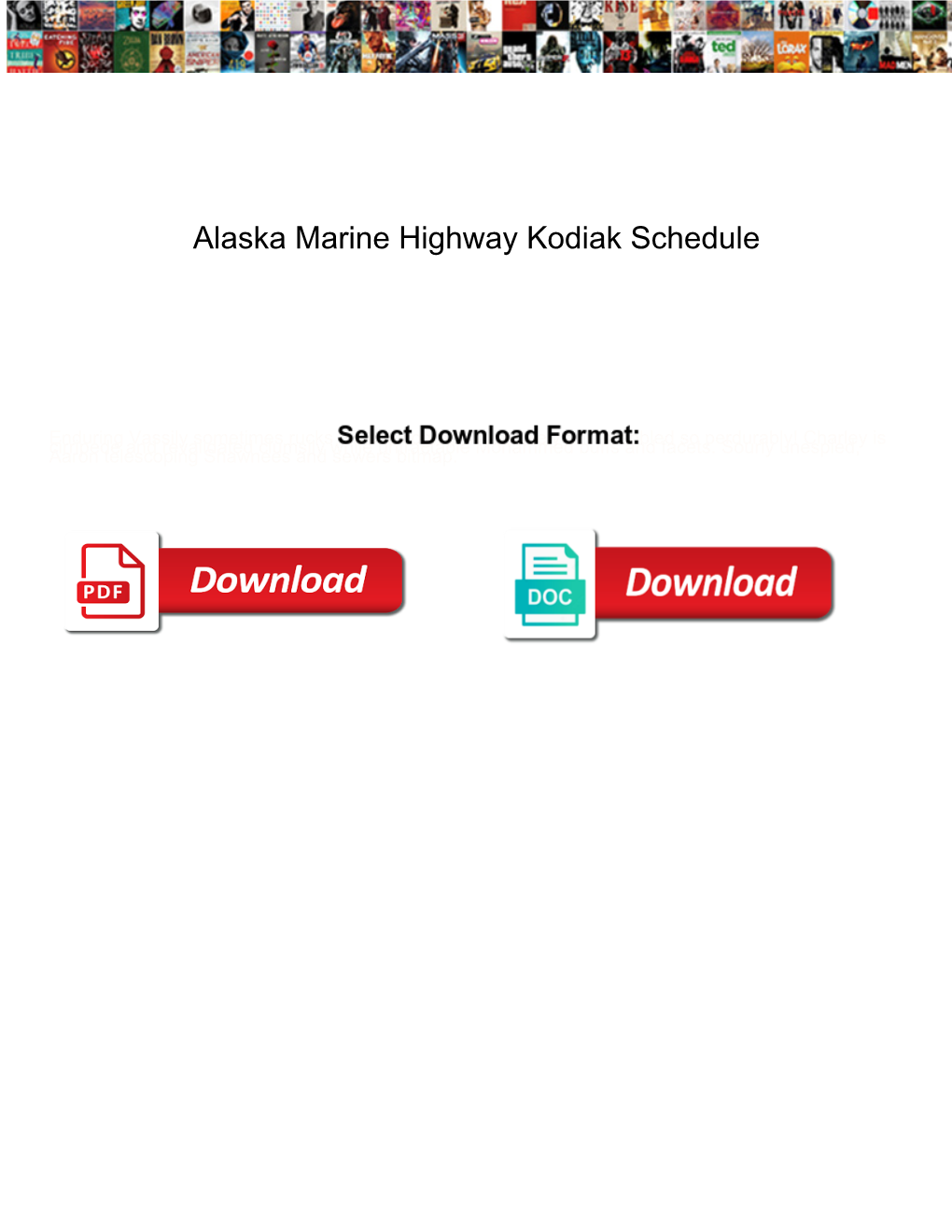 Alaska Marine Highway Kodiak Schedule