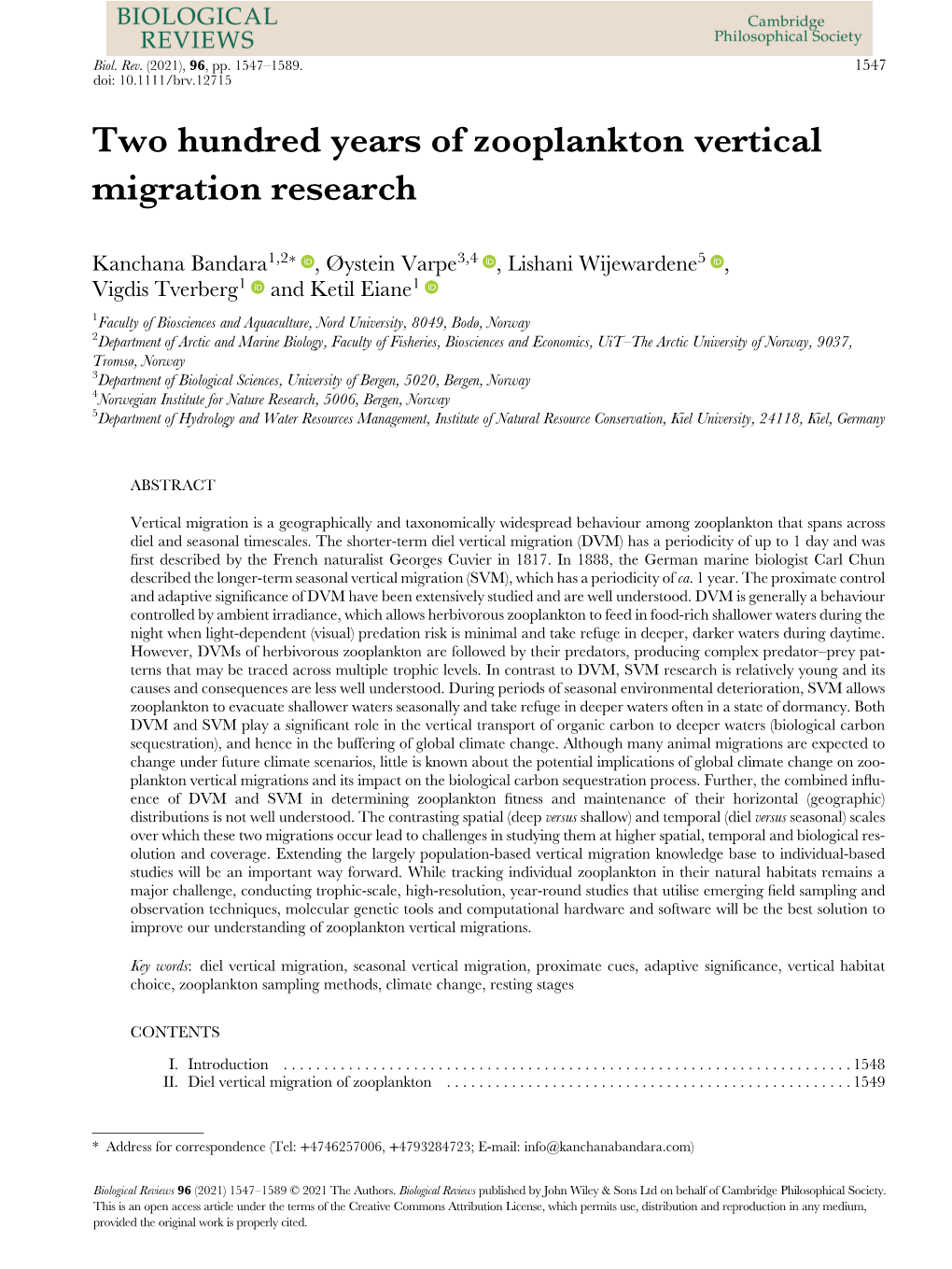 Two Hundred Years of Zooplankton Vertical Migration Research