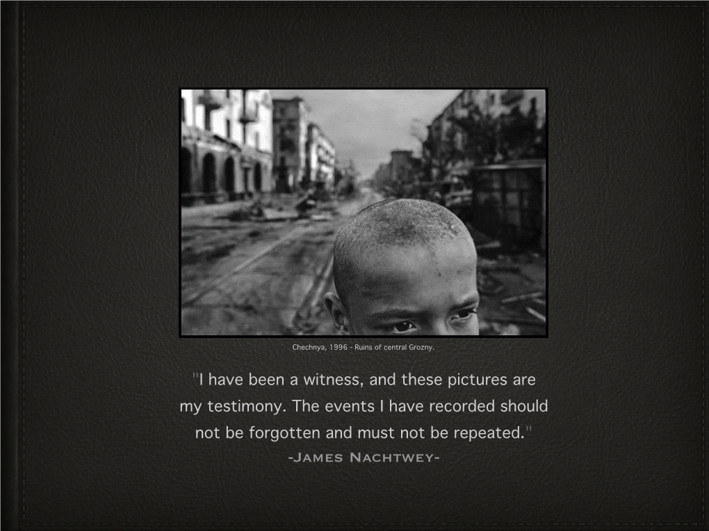 James Nachtwey- Chechnya, 1996 - No Man' S Land Between Russian Army and Chechen Rebels in Grozny
