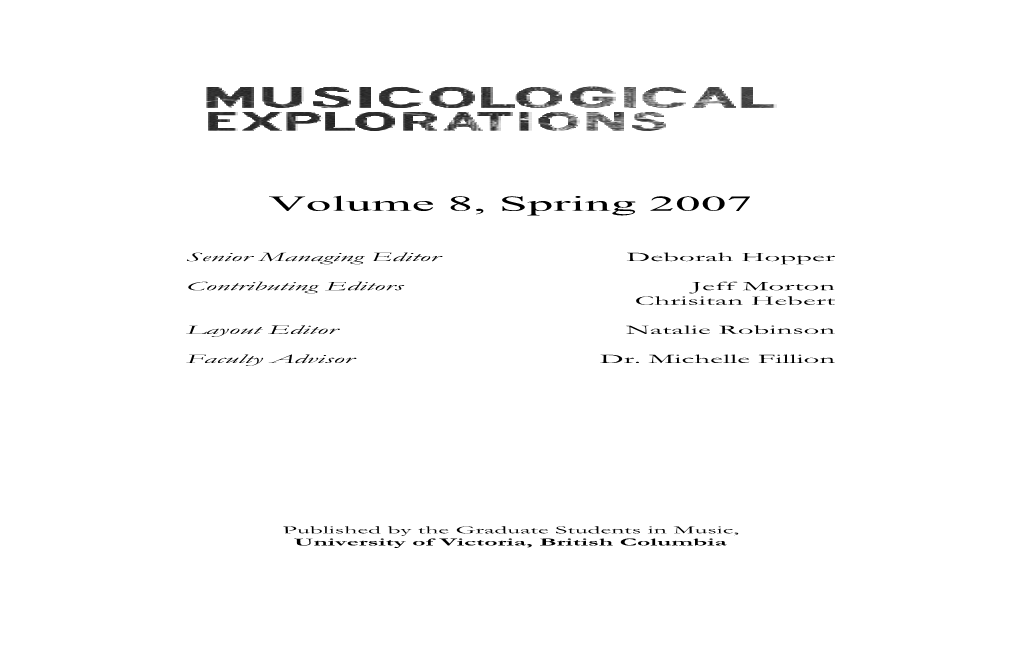 Volume 8, Spring 2007