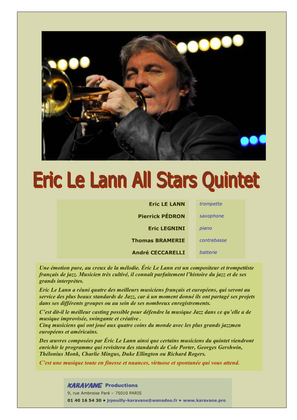 Eric Le Lann 5Tet All Stars