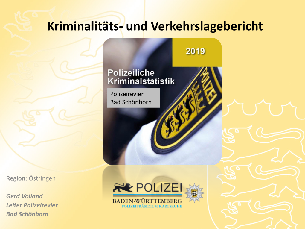 Kriminalitäts- Und Verkehrslagebericht