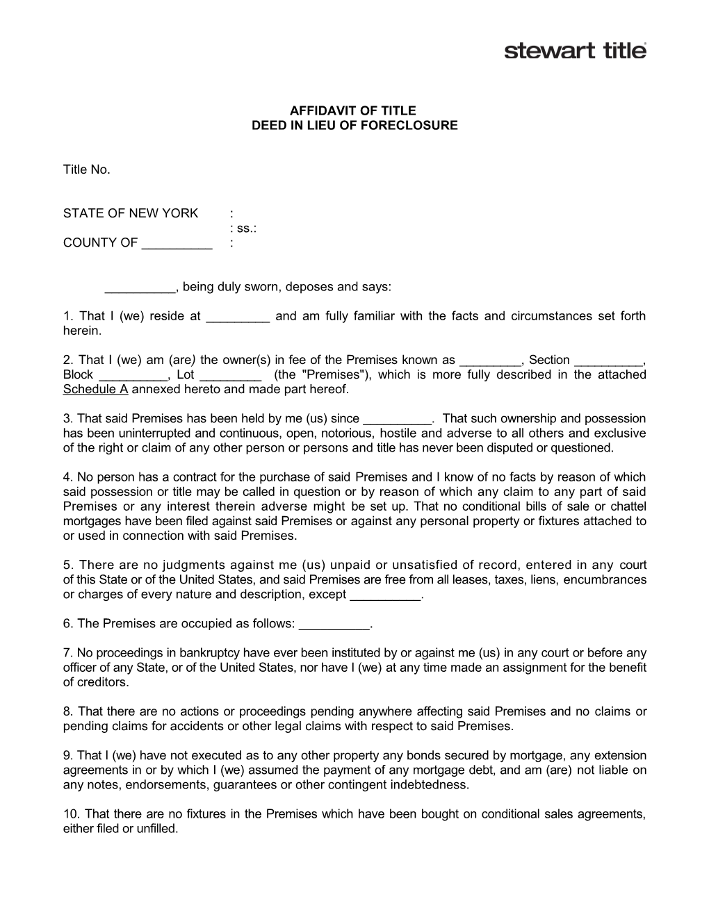 Affidavit of Title s3