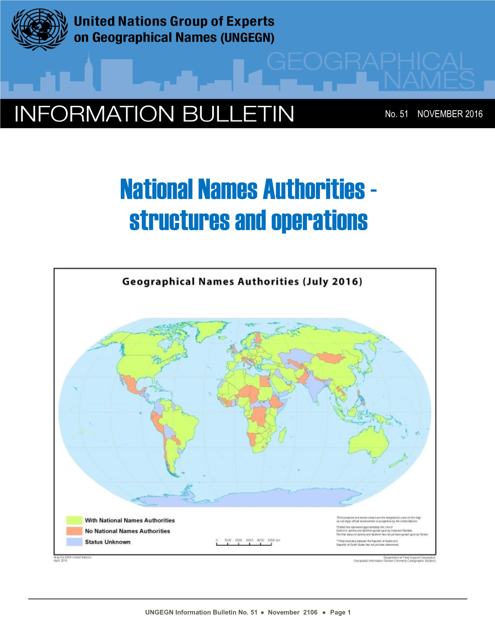 National Names Authorities - Structures and Operations