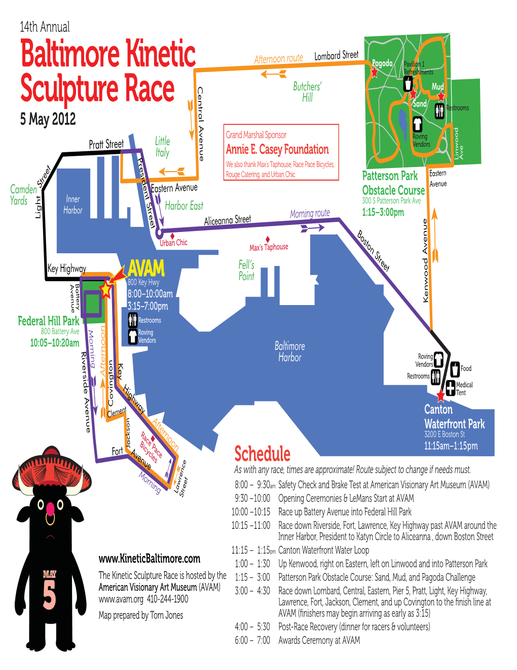 2012 Baltimore Kinetic Sculpture Race Spectator's Guide