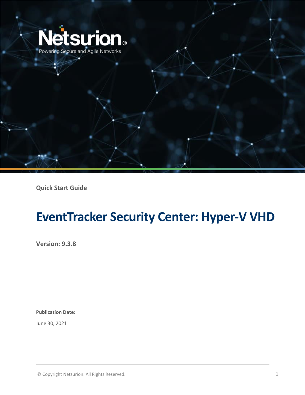 Eventtracker Security Center: Hyper-V VHD