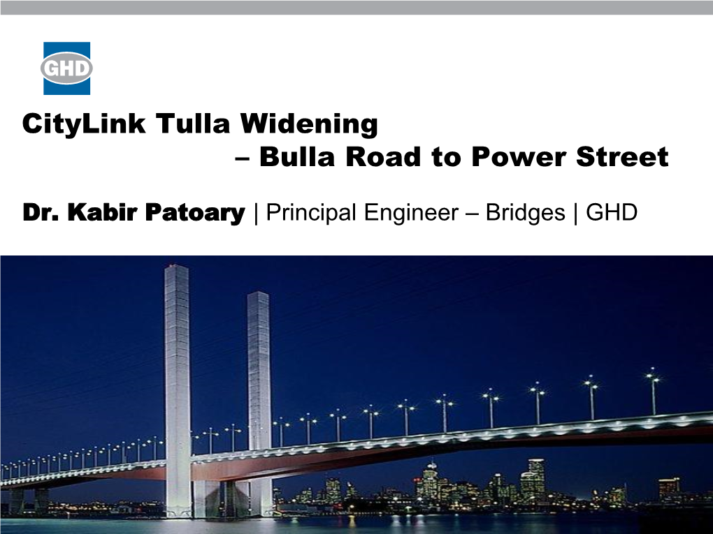 Citylink Tulla Widening – Bulla Road to Power Street