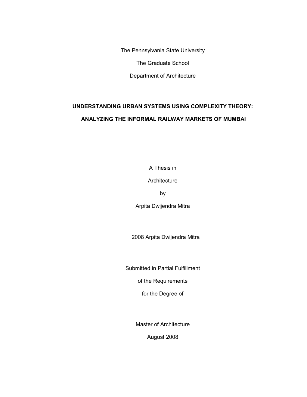 Open Arpita Mitra Final Thesis.Pdf