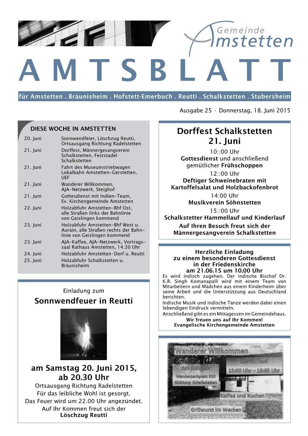 Amtsblatt a M T S B L A