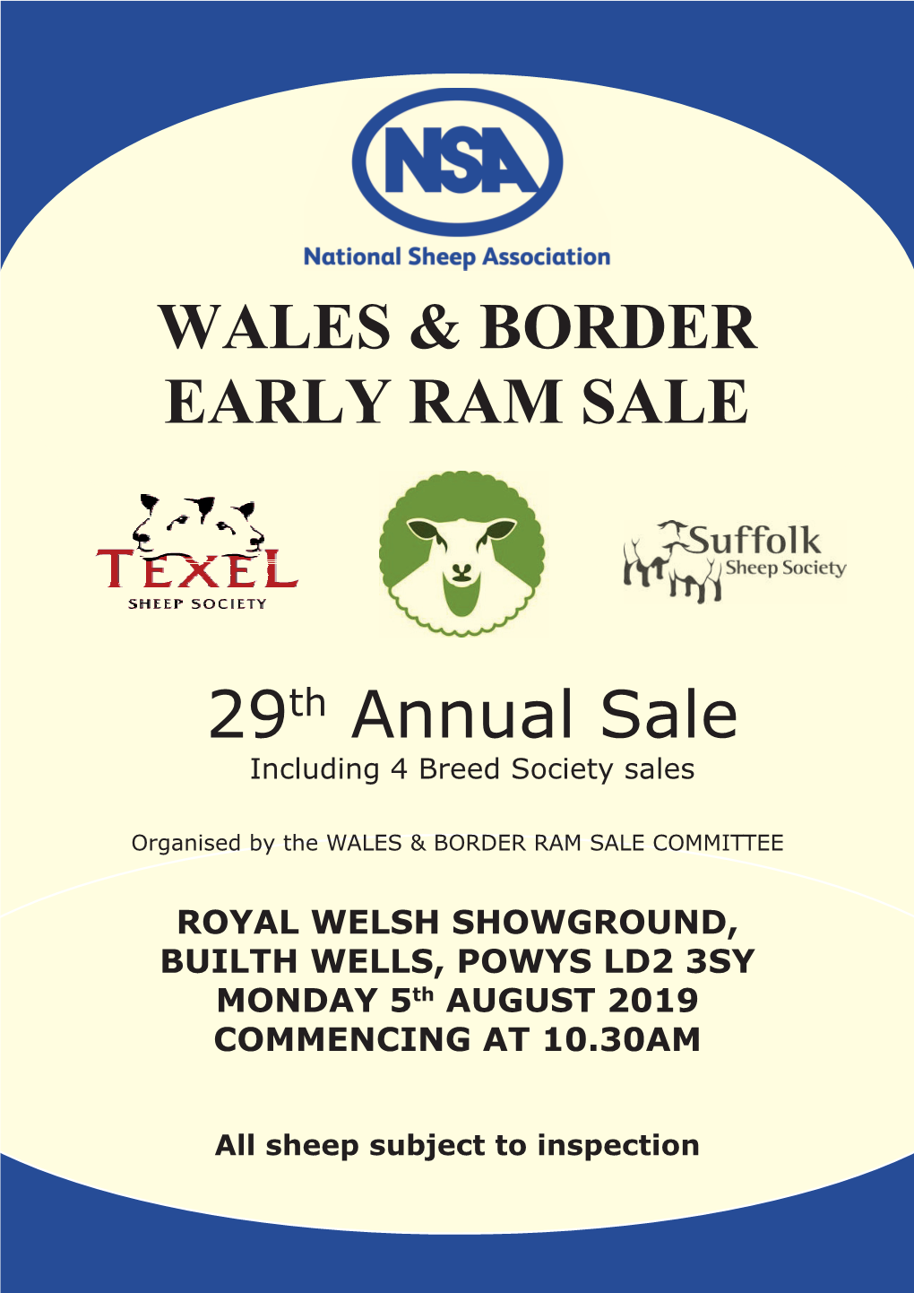 WALES & BORDER EARLY RAM SALE 29Th Annual Sale