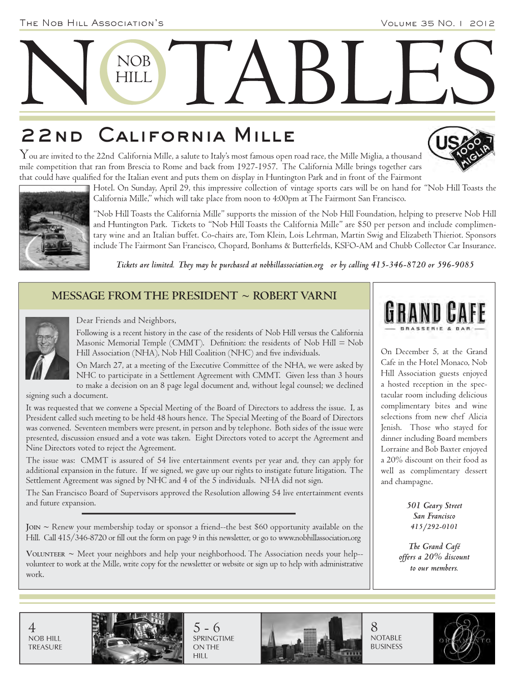 Nob Hill Notables Vol. 35 No. 1, 2012