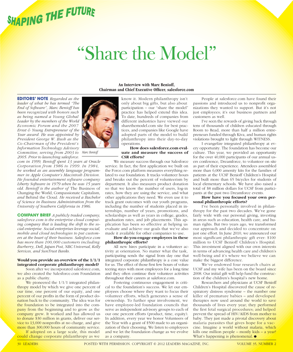 “Share the Model”