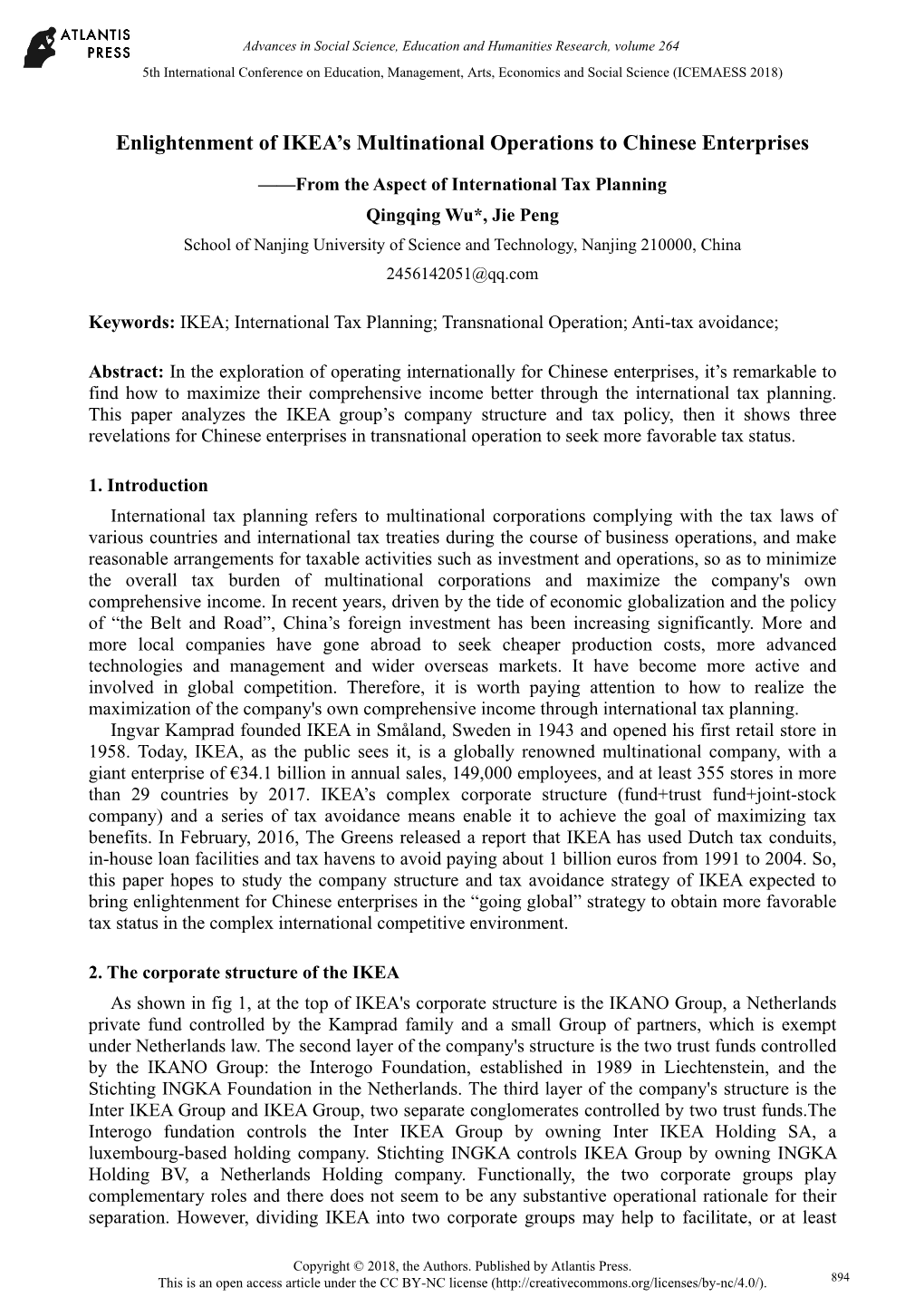 Enlightenment of IKEA's Multinational Operations to Chinese Enterprises