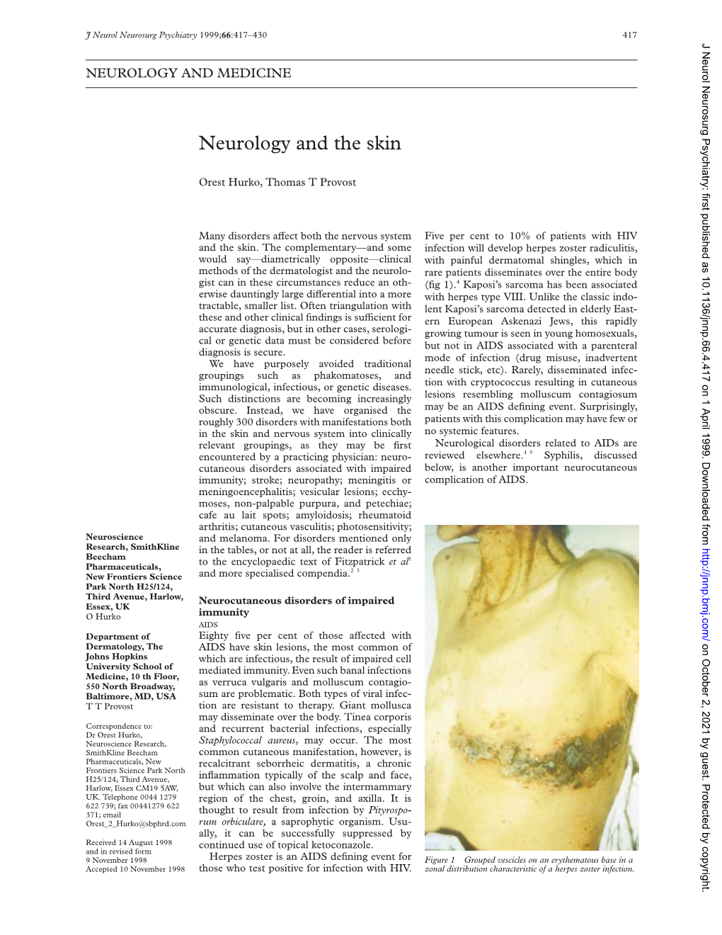 Neurology and the Skin