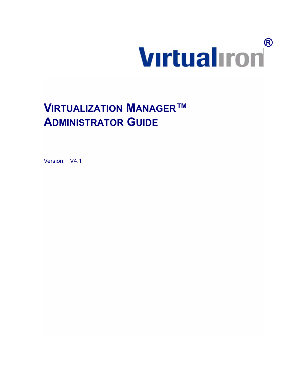 Virtualization Manager™ Administrator Guide