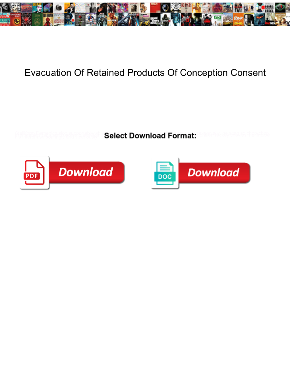 Evacuation of Retained Products of Conception Consent