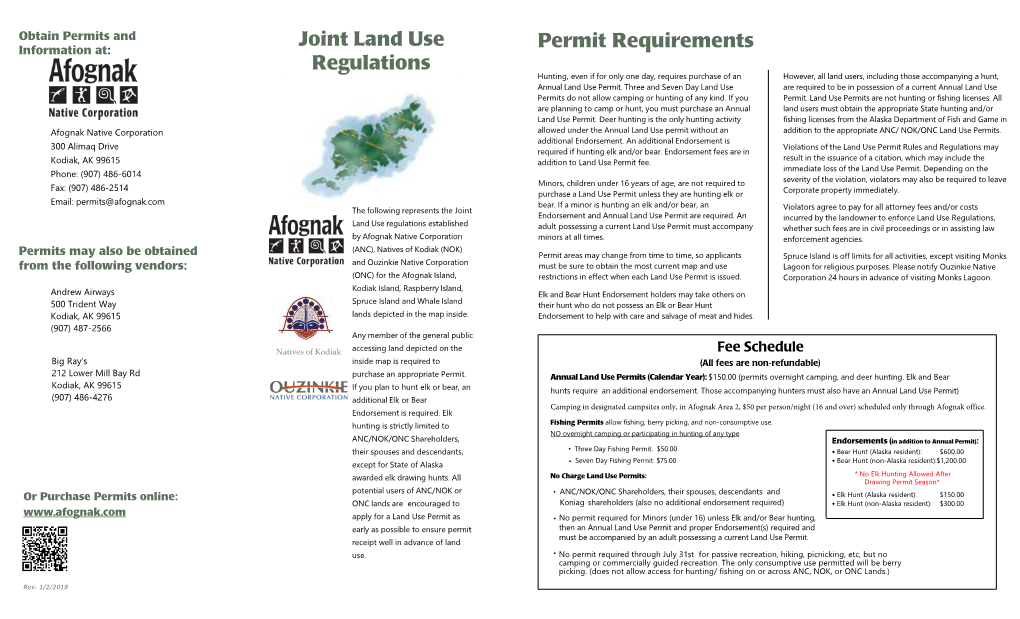 Land Use Regulations Brochure 2013.Pub