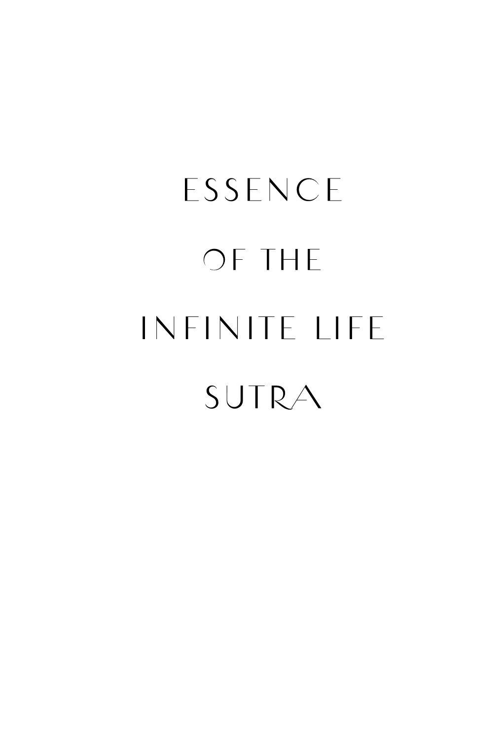 Essence of the Infinite Life Sutra