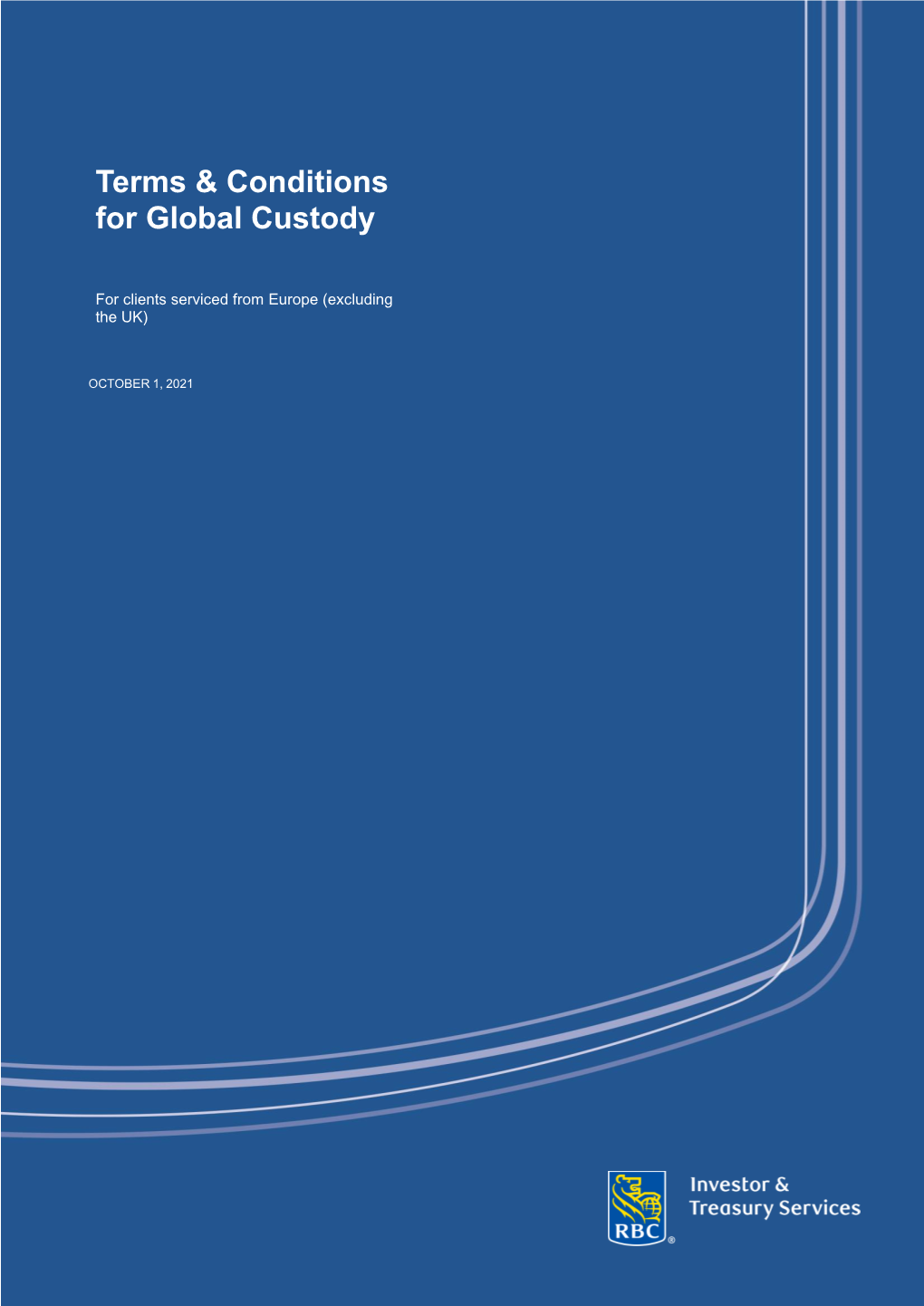 Terms & Conditions for Global Custody