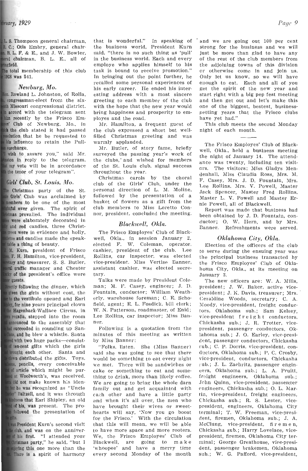 The Frisco Employes' Magazine, February 1929