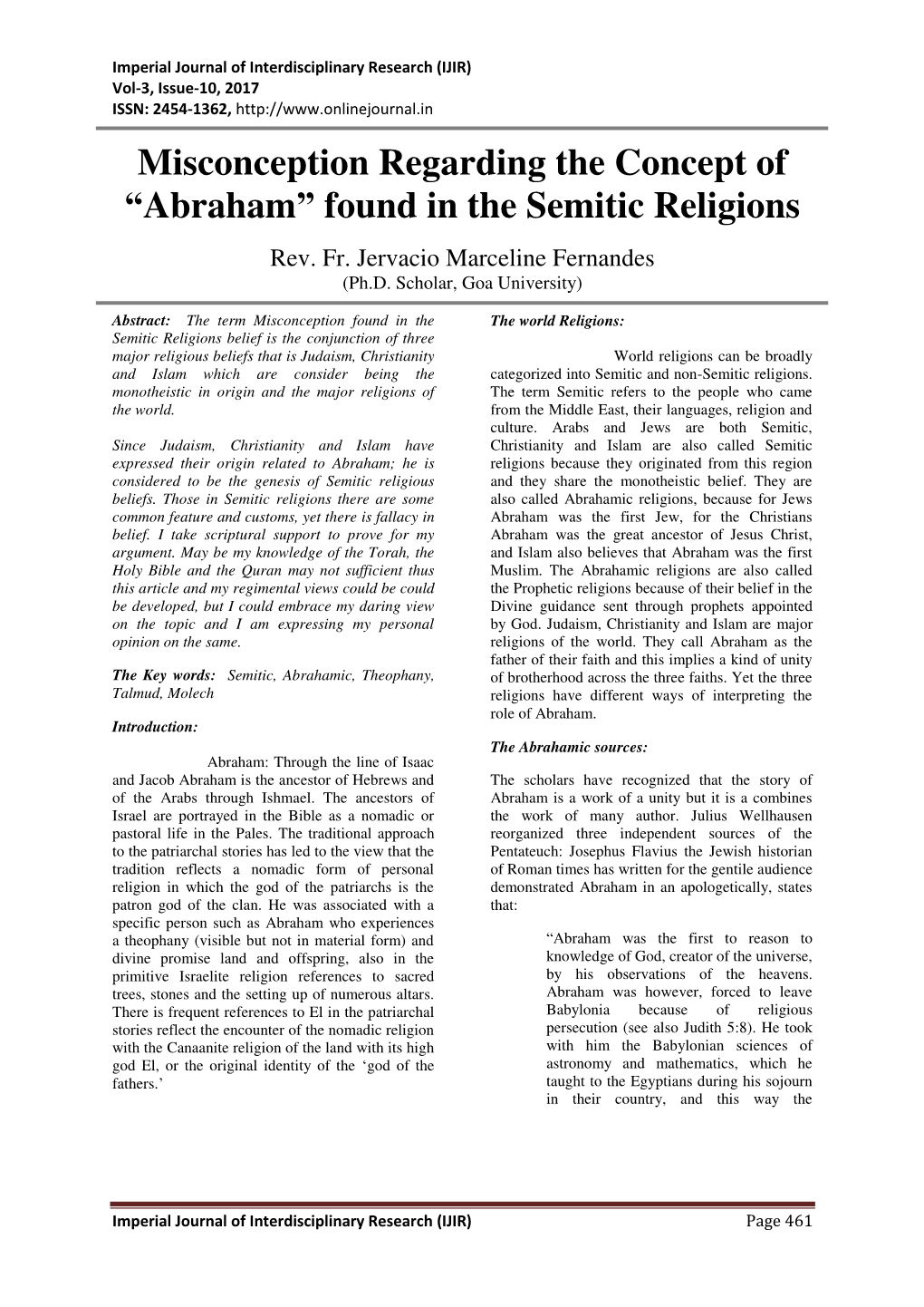 “Abraham” Found in the Semitic Religions