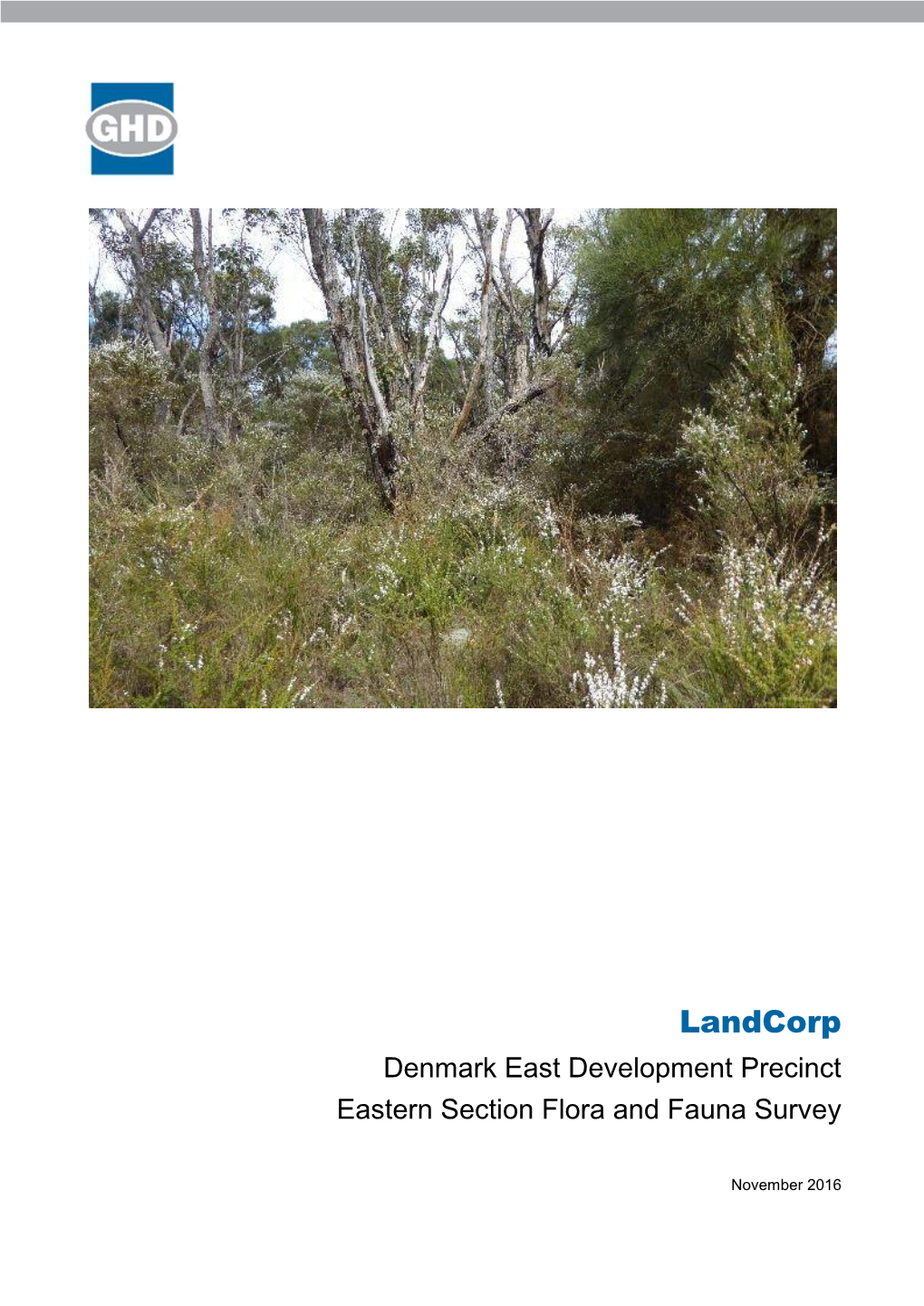 Landcorp Denmark East Development Precinct Eastern Section Flora and Fauna Survey