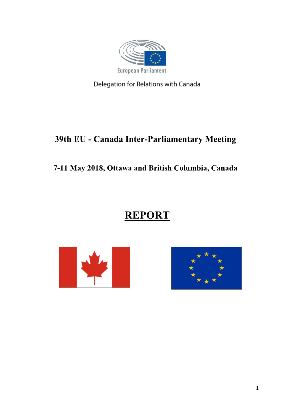 Report of the 39Th EU-Canada