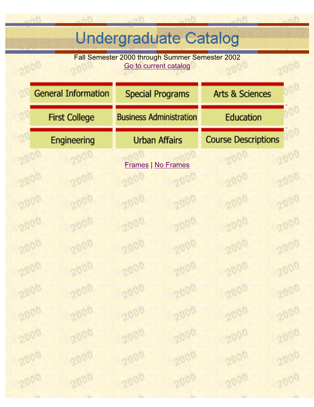 Undergraduate Catalog 2000-2002