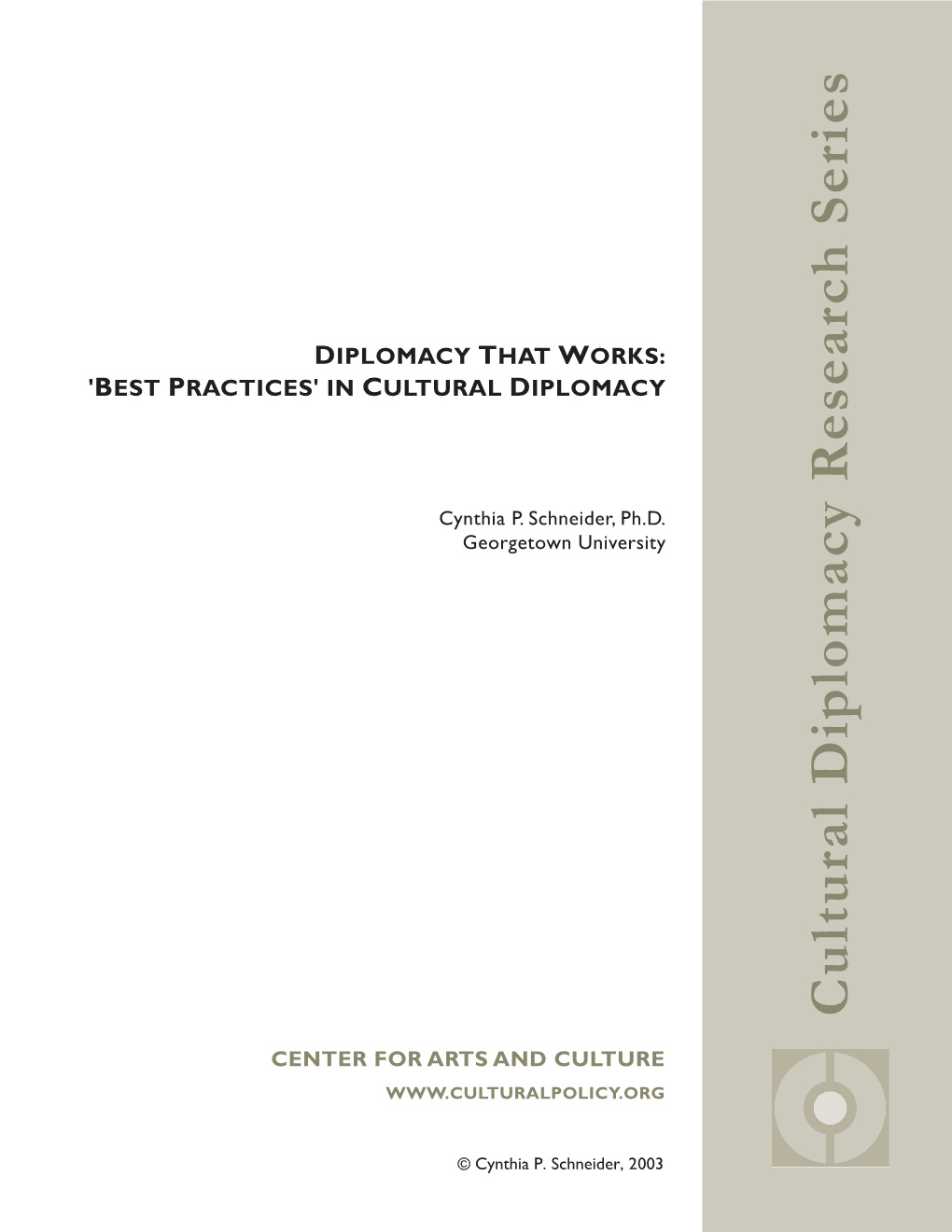 Best Practices in Cultural Diplomacy