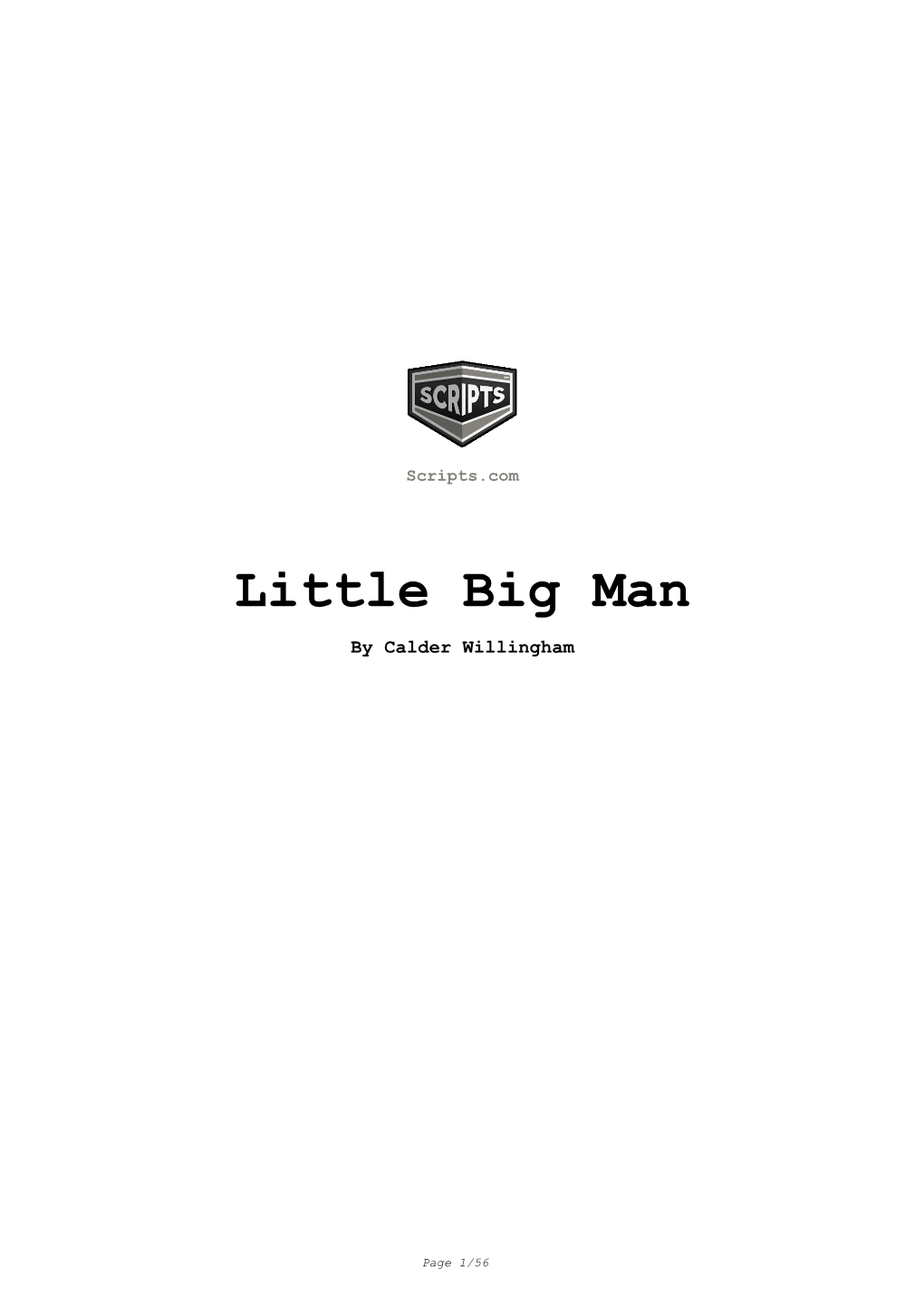 Little Big Man Movie Script in PDF Format