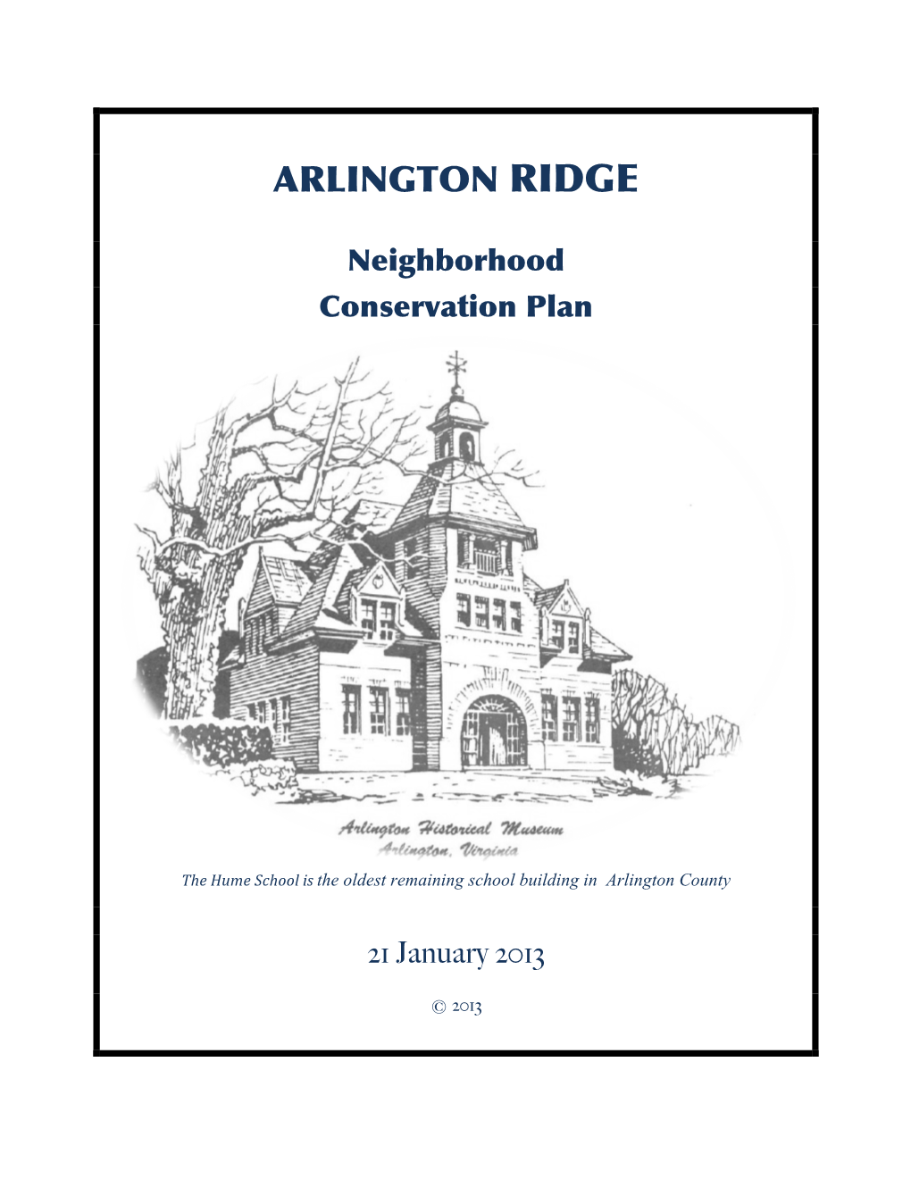 Neighborhood Conservation Plan