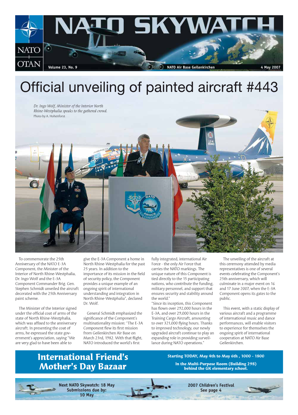 Official Unveiling of Painted Aircraft #443