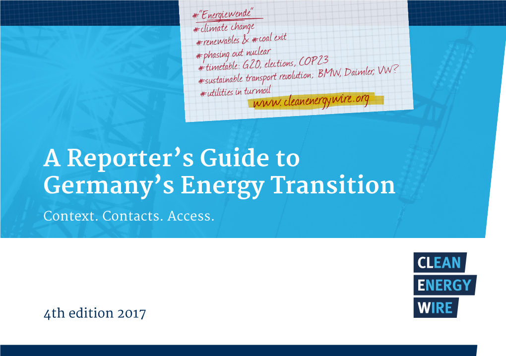 A Reporter's Guide to Germany's Energy Transition