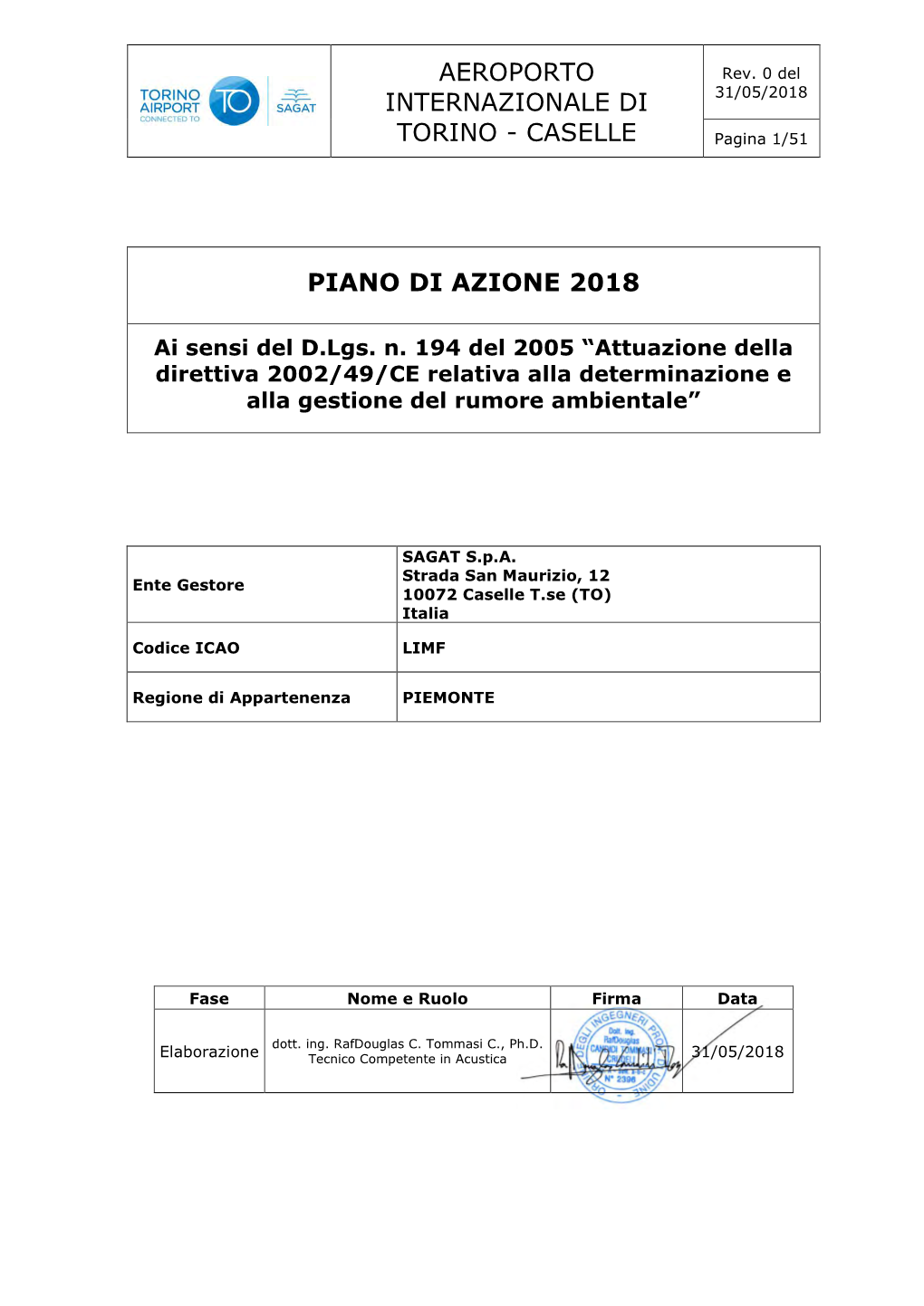 Caselle Piano Di Azione 2018