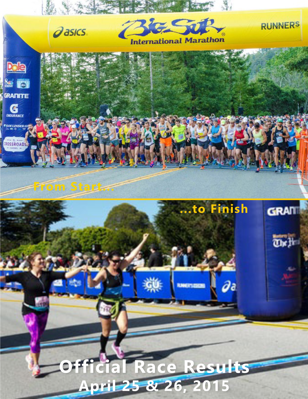 Official Race Results April 25 & 26, 2015 2015 Official Race Results