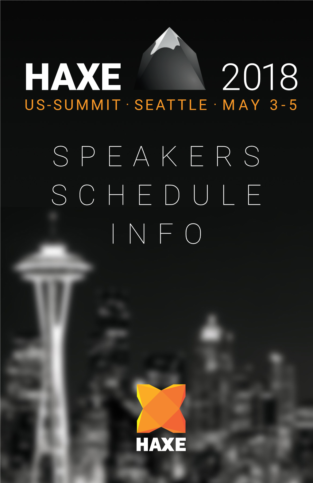 Speakers Schedule Info Welcome