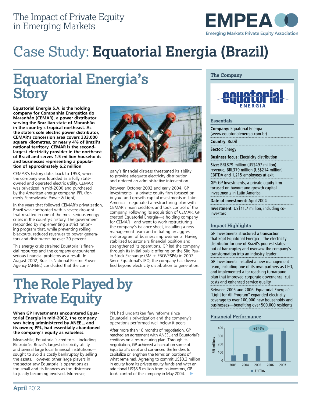 (Brazil) Equatorial Energia’S the Company Story