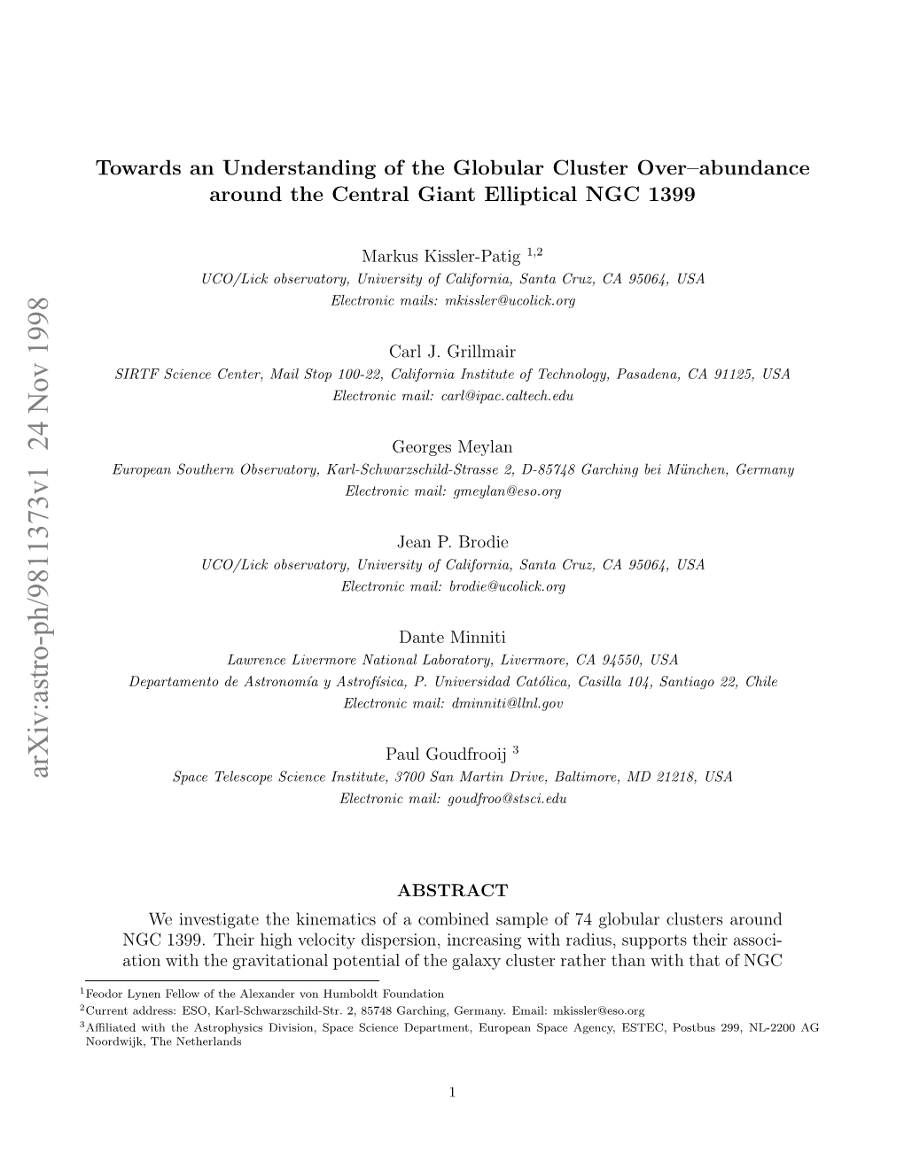 Towards an Understanding of the Globular Cluster Over--Abundance
