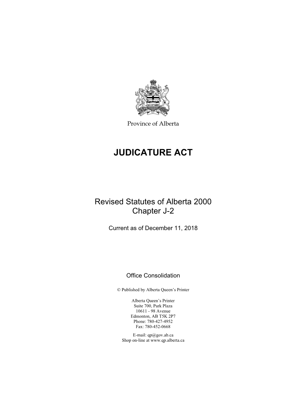 Judicature Act