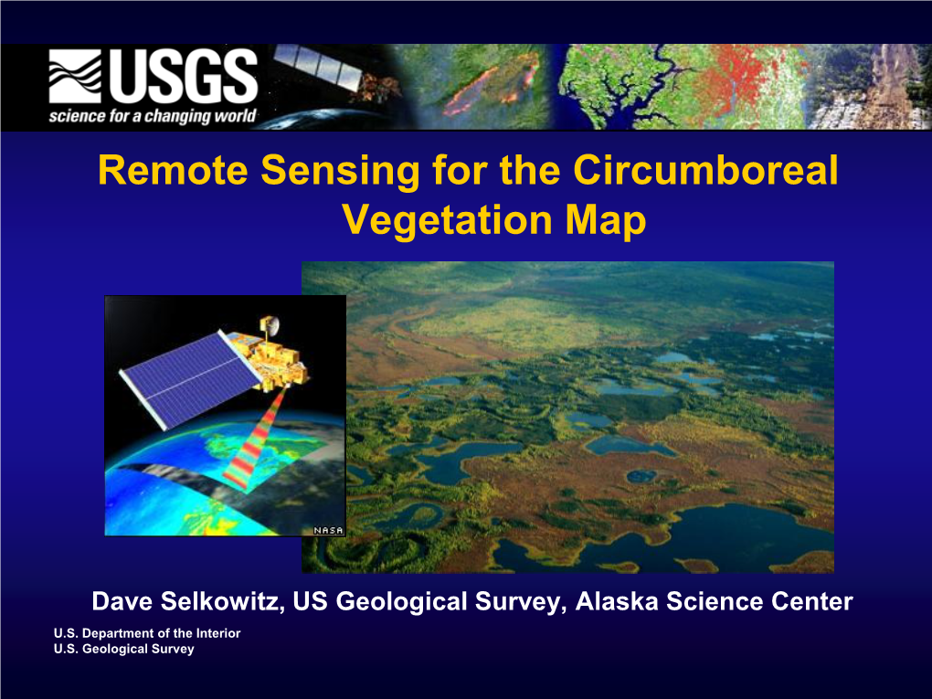 Remote Sensing for the Circumboreal Vegetation Map