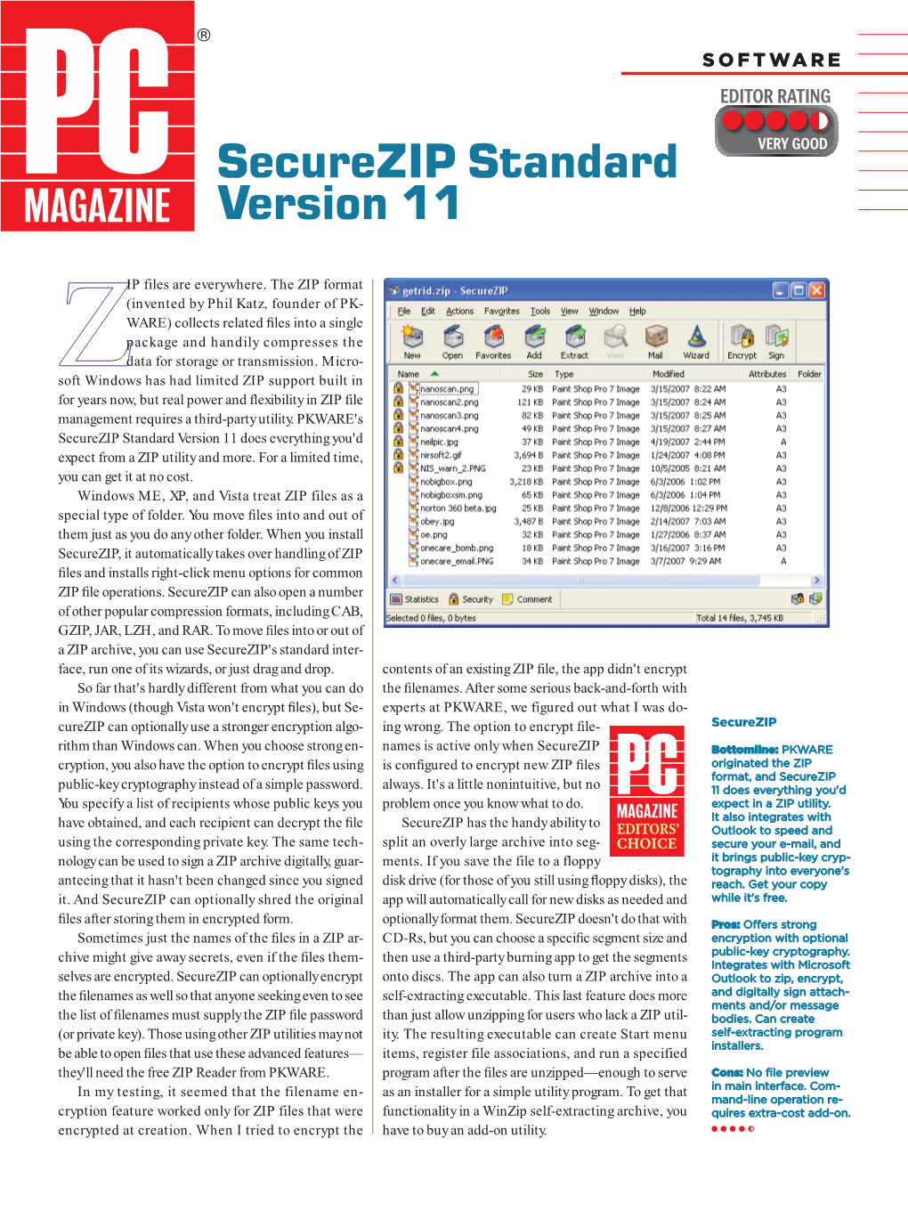 Securezip Standard Version 11 Does Everything You'd Expect from a ZIP Utility and More