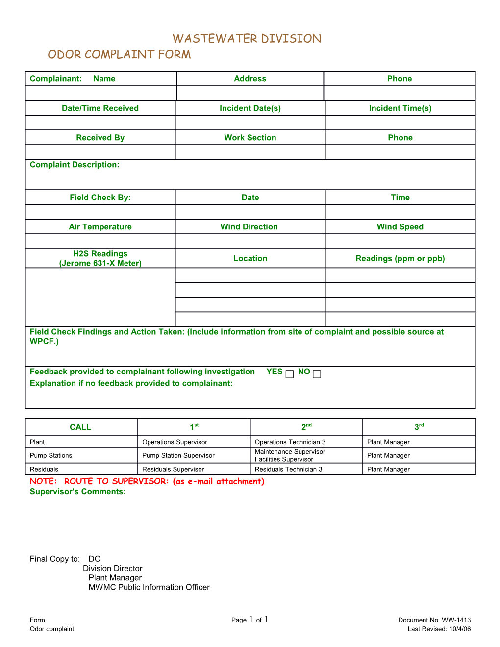 Wastewater Division