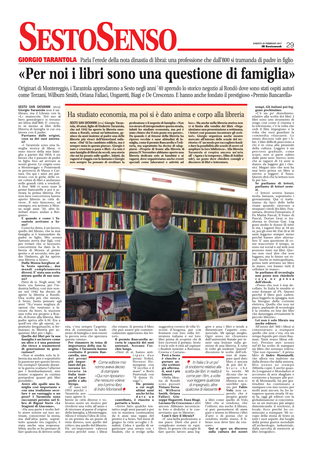 «Per Noi I Libri Sono Una Questione Di Famiglia»